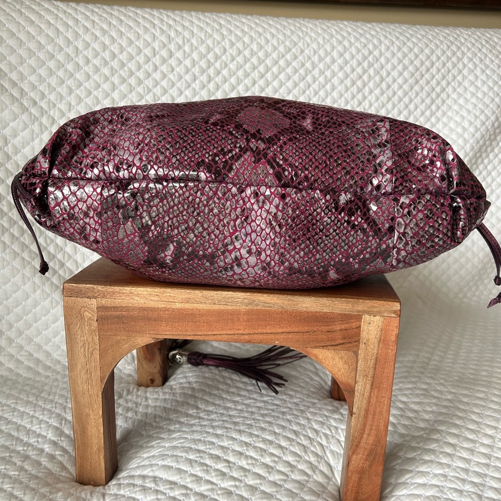 Brighton Purple Python Magnetic Closure Gently Us… - image 4